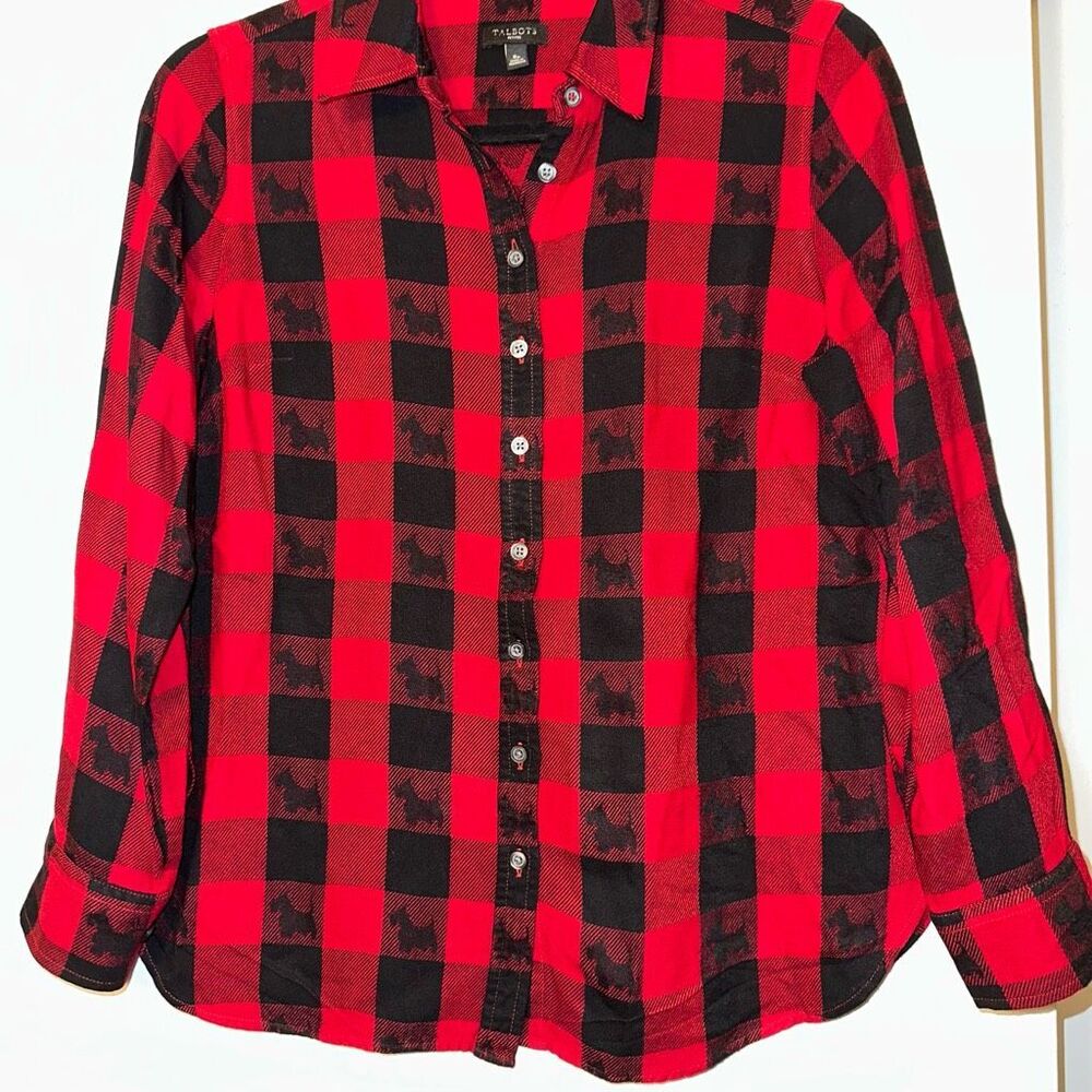 Talbots Petites Sp Collared Button Down Womens Bl… - image 2